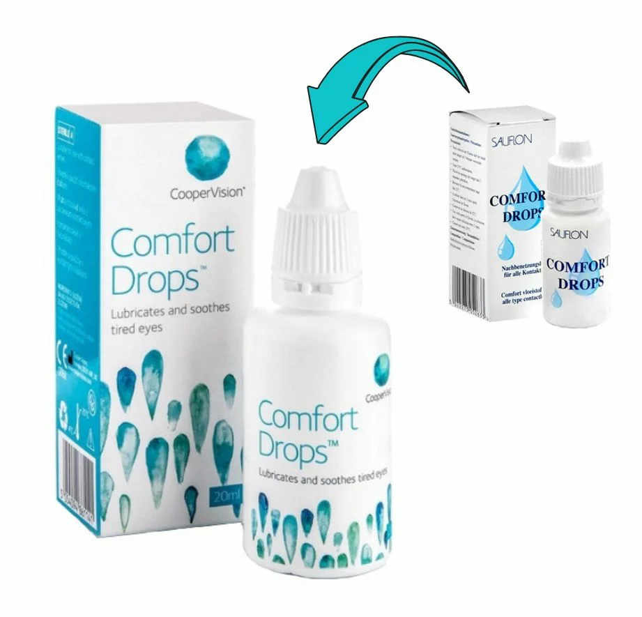 Comfort drops капли инструкция. Капли Sauflon Comfort Drops 20. Comfort Drops 20 мл. Comfort Drops Cooper Vision. Капли для линз Comfort Drops.